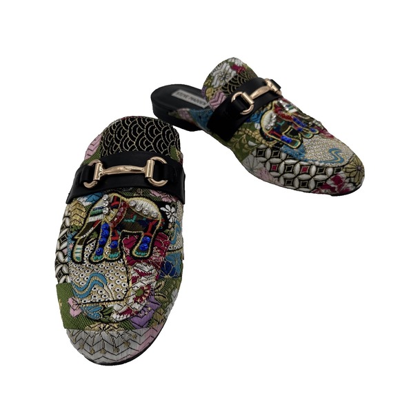 Steve Madden Shoes - Steve Madden Kandi Slip-On Mule Elephant Tapestry Embellished Floral Beaded, 9.5